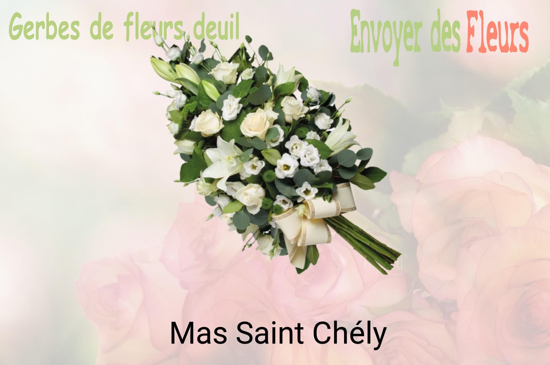 Gerbe de fleurs de deuil livrée à Mas-Saint-Chély